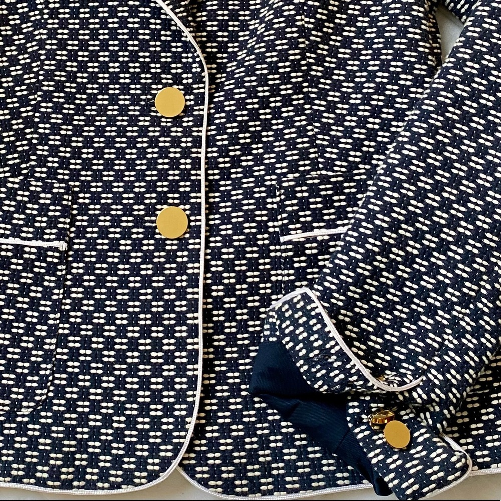 Juicy Couture Womens Blazer Size 0 Blue and White